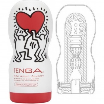 Мастурбатор TENGA KEITH HARING CUP DEEP THROAT + Подарок